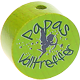 Perlina con motivo "Papas Volltreffer" : verde giallo