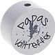 Perlina con motivo "Papas Volltreffer" : grigio chiaro