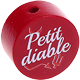 Motivperle "petit diable" (Französisch) : bordeauxrot