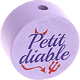 Motivperle "petit diable" (Französisch) : flieder