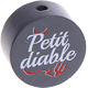 Motivperle "petit diable" (Französisch) : grau