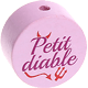 Motivperle "petit diable" (Französisch) : rosa