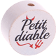 Motivperle "petit diable" (Französisch) : weiß