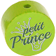 Motivperle "petit prince" (Französisch) : gelbgrün