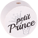 Motivperle "petit prince" (Französisch) : weiß - schwarz