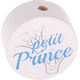 Motivperle "petit prince" (Französisch) : weiß - skyblau