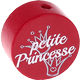 Motivperle "petite princesse" (Französisch) : bordeauxrot