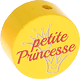 Motivperle "petite princesse" (Französisch) : gelb
