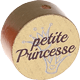 Motivperle "petite princesse" (Französisch) : gold