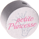 Motivperle "petite princesse" (Französisch) : silber