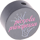 Motivperle "piccola principessa" (Italienisch) : grau