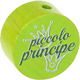 Motivperle "piccolo principe" (Italienisch) : gelbgrün