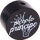 Motivperle "piccolo principe" (Italienisch) : schwarz