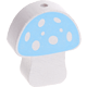 Motivperle Pilz : babyblau
