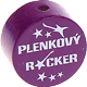 Perlina con motivo “Plenkovy Rocker” : viola viola