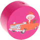 Perlina con motivo “Sabbiolino – in macchina!” : rosa scuro