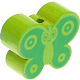 Perlina sagomata “Farfalla” : verde giallo