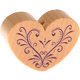 Perlina con motivo “Cuore a ghirigori” : naturale