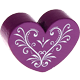 Perlina con motivo “Cuore a ghirigori” : viola viola