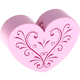 Perlina con motivo “Cuore a ghirigori” : rosa