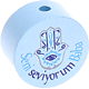 Motivperle "Seni seviyorum Baba" (Türkisch) : babyblau