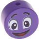 Perlina con motivo “Smiley” : blu viola