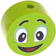 Perlina con motivo “Smiley” : verde giallo