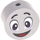 Perlina con motivo “Smiley” : grigio chiaro