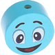 Perlina con motivo “Smiley” : turchese chiaro