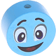 Perlina con motivo “Smiley” : azzurra