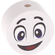 Perlina con motivo “Smiley” : bianco