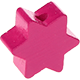 Motivperle Stern mit 6 Zacken : dunkelpink