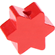 Motivperle Stern mit 6 Zacken : rot