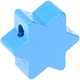 Motivperle Stern mit 6 Zacken : skyblau