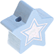 Perlina con motivo glitterato “Stella” : azzurro bambino