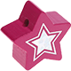 Perlina con motivo glitterato “Stella” : rosa scuro