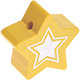 Perlina con motivo glitterato “Stella” : giallo