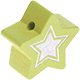 Perlina con motivo glitterato “Stella” : limone