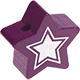 Perlina con motivo glitterato “Stella” : viola viola