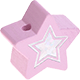 Perlina con motivo glitterato “Stella” : rosa