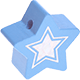 Perlina con motivo glitterato “Stella” : azzurra