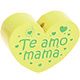 Motivperle Herz - "Te amo mama" (Spanisch) : lemon