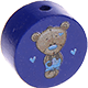 Perlina con motivo “Orsacchiotto” : blu scuro
