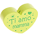 Motivperle Herz - "Ti amo mamma" (Italienisch) : lemon