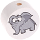 Perlina con motivo “Animali dello zoo” : elefante