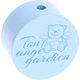 Motivperle "Ton ange gardien" (Französisch) : babyblau