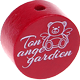 Motivperle "Ton ange gardien" (Französisch) : bordeauxrot