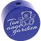 Motivperle "Ton ange gardien" (Französisch) : dunkelblau