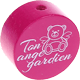 Motivperle "Ton ange gardien" (Französisch) : dunkelpink