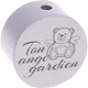 Motivperle "Ton ange gardien" (Französisch) : hellgrau
